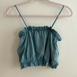 Zara blue crop top